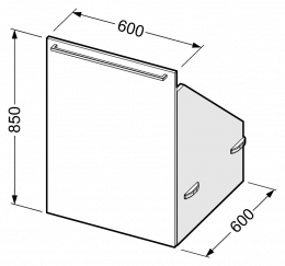 Mobiletto mobile per installazione sotto lavello