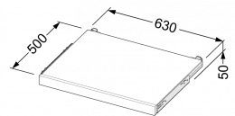 Ripiano estraibile aggiuntivo per il successivo montaggio su supporti