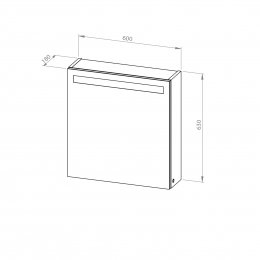 Wall-hung cabinet Grande Plus 60 with mirror, 1 door