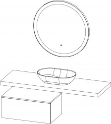 Jazz / kopalniški sestav I / 160 cm
- Ogledalo JAZZ z okvirjem 90
- Umivalnik TITAN Long round
- Pult JAZZ 160
- Viseča omara JAZZ 80 z enim predalom