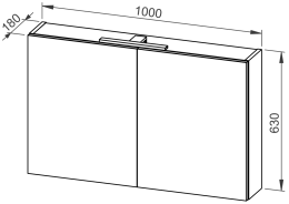 Viseča omarica MYRA 100 z ogledalom