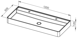 Waschbecken ARDEA 120, hängend