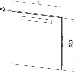 Ogledalo z integrirano lučjo in vtičnico